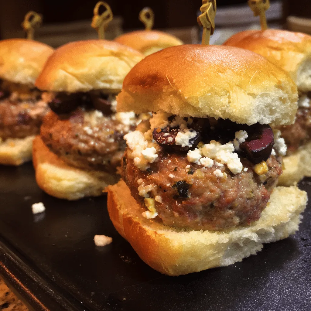 Mediterranean Meatloaf Sliders, fresh and flavorful