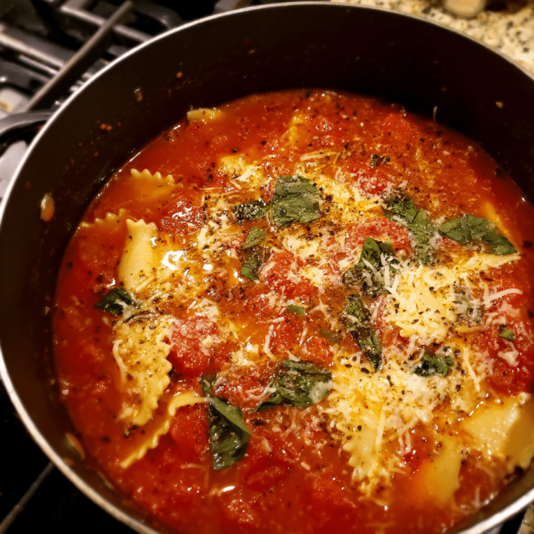 One-Pot Tomato Basil Lasagna Soup, simple and flavorful