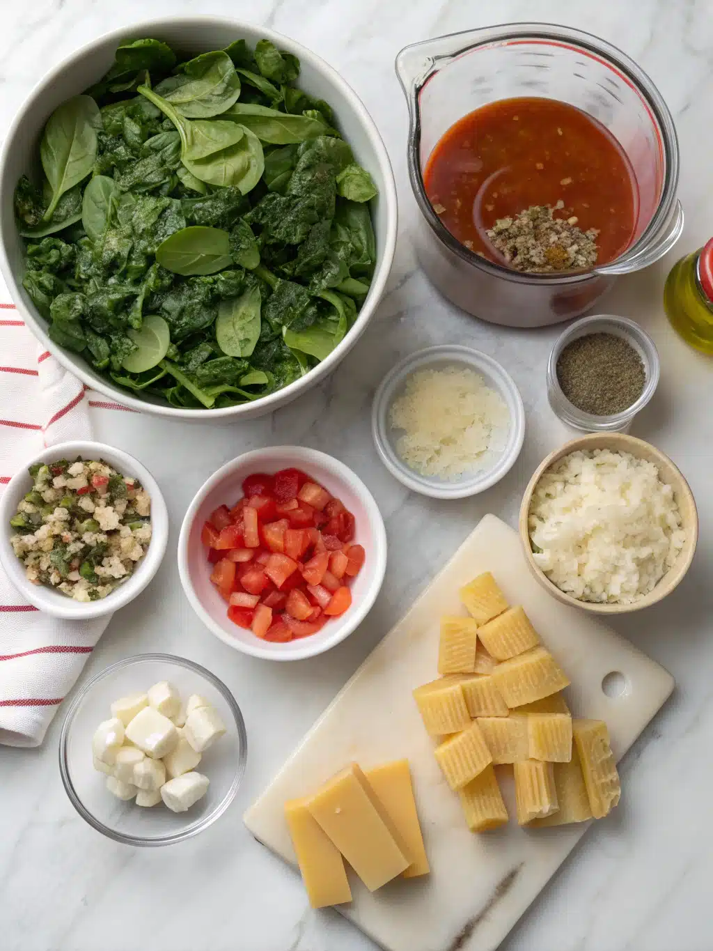 spinach and artichoke lasagna soup ingredients