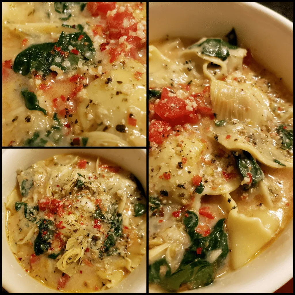 Spinach and Artichoke Lasagna Soup, creamy and veggie-packed