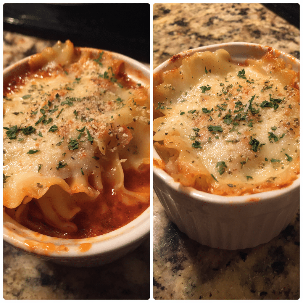 Baked Lasagna Soup with Cheese Crust