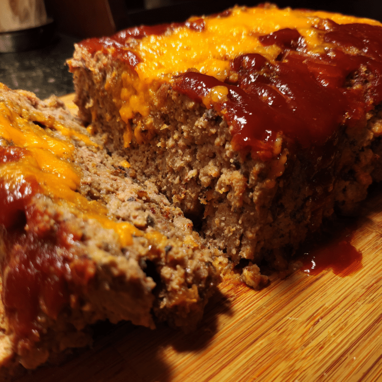 Barbecue Cheddar Meatloaf, sweet and smoky