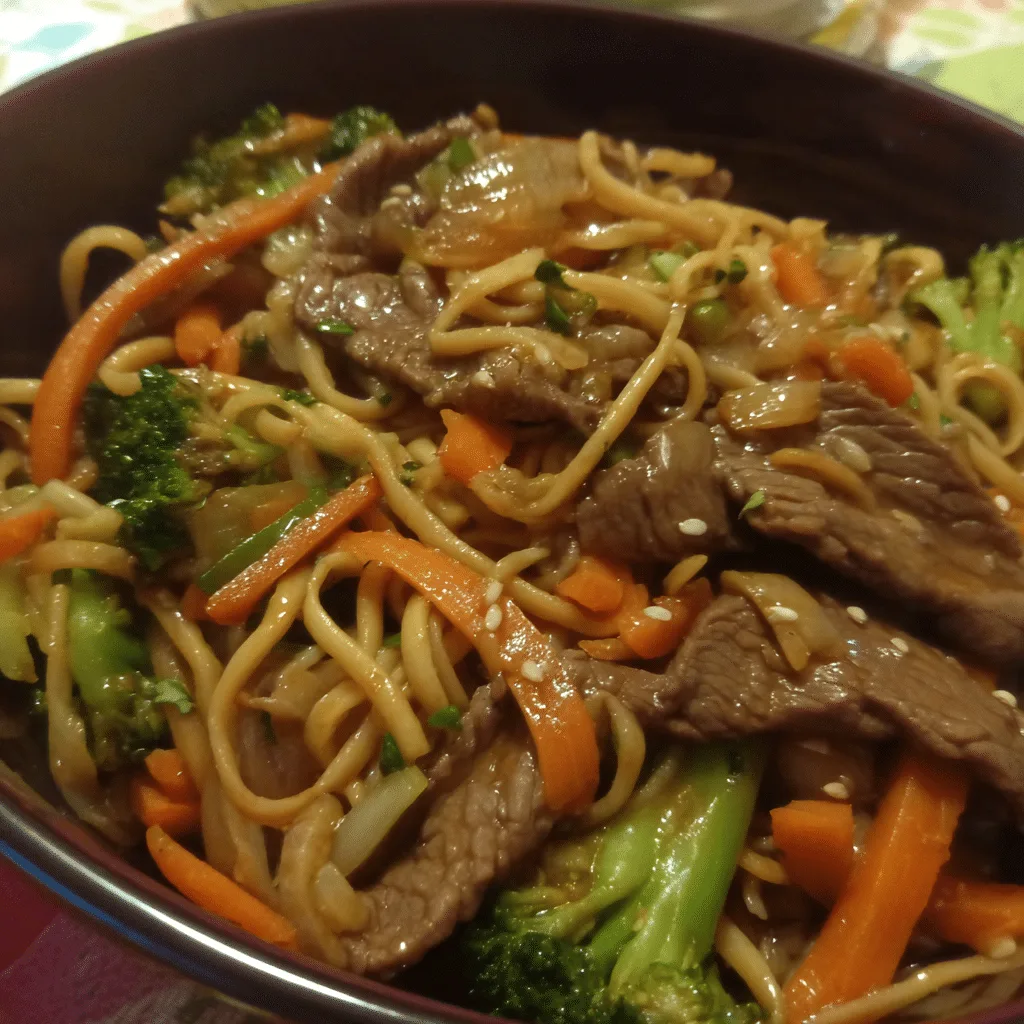 Beef and Vegetable Lo Mein, hearty and comforting