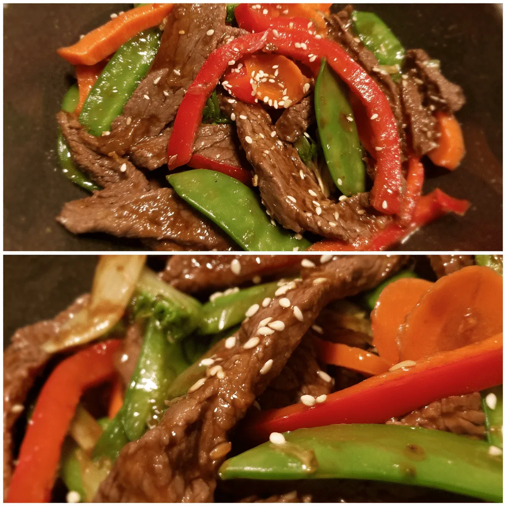 Beef and Veggie Teriyaki Stir Fry, sweet and savory