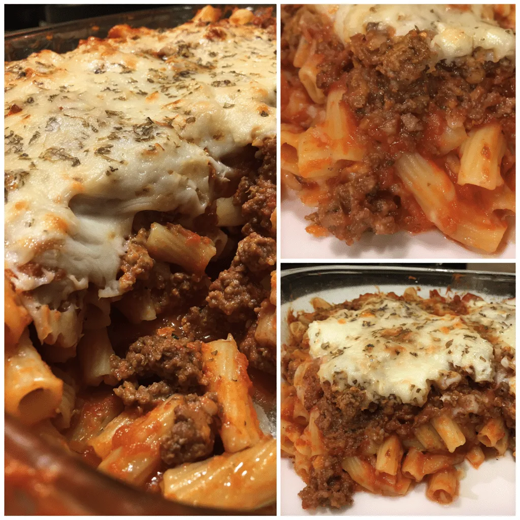 Beefy Parmesan Ziti Bake, classic and comforting