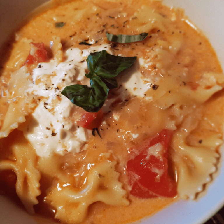 Creamy Cottage Cheese Lasagna Soup, light and protein-rich