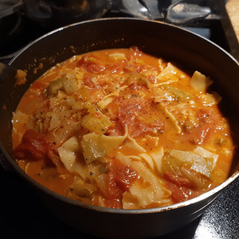 Fire-Roasted Tomato Lasagna Soup, smoky and rich