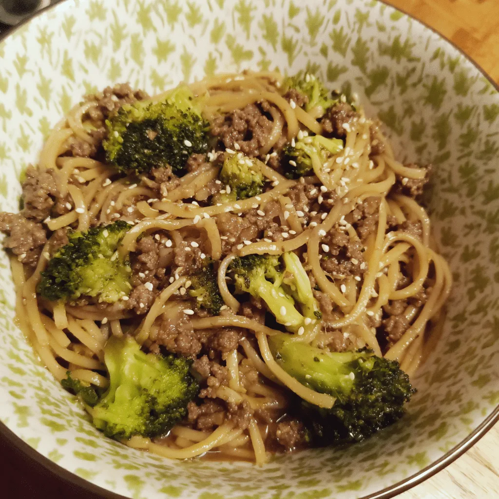 Ground Beef and Broccoli Lo Mein, savory and comforting