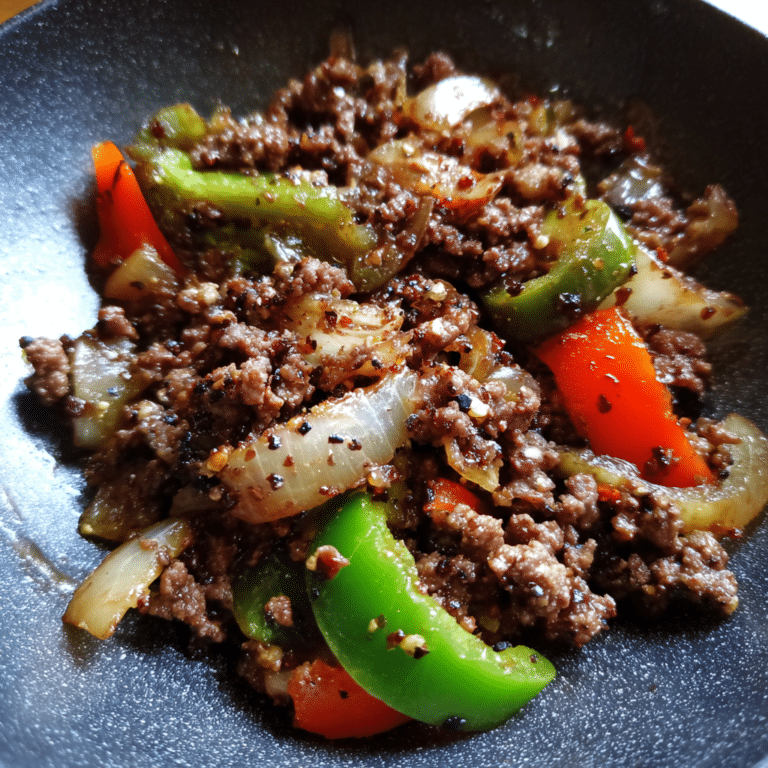 Ground Beef Black Pepper Stir Fry, savory and punchy