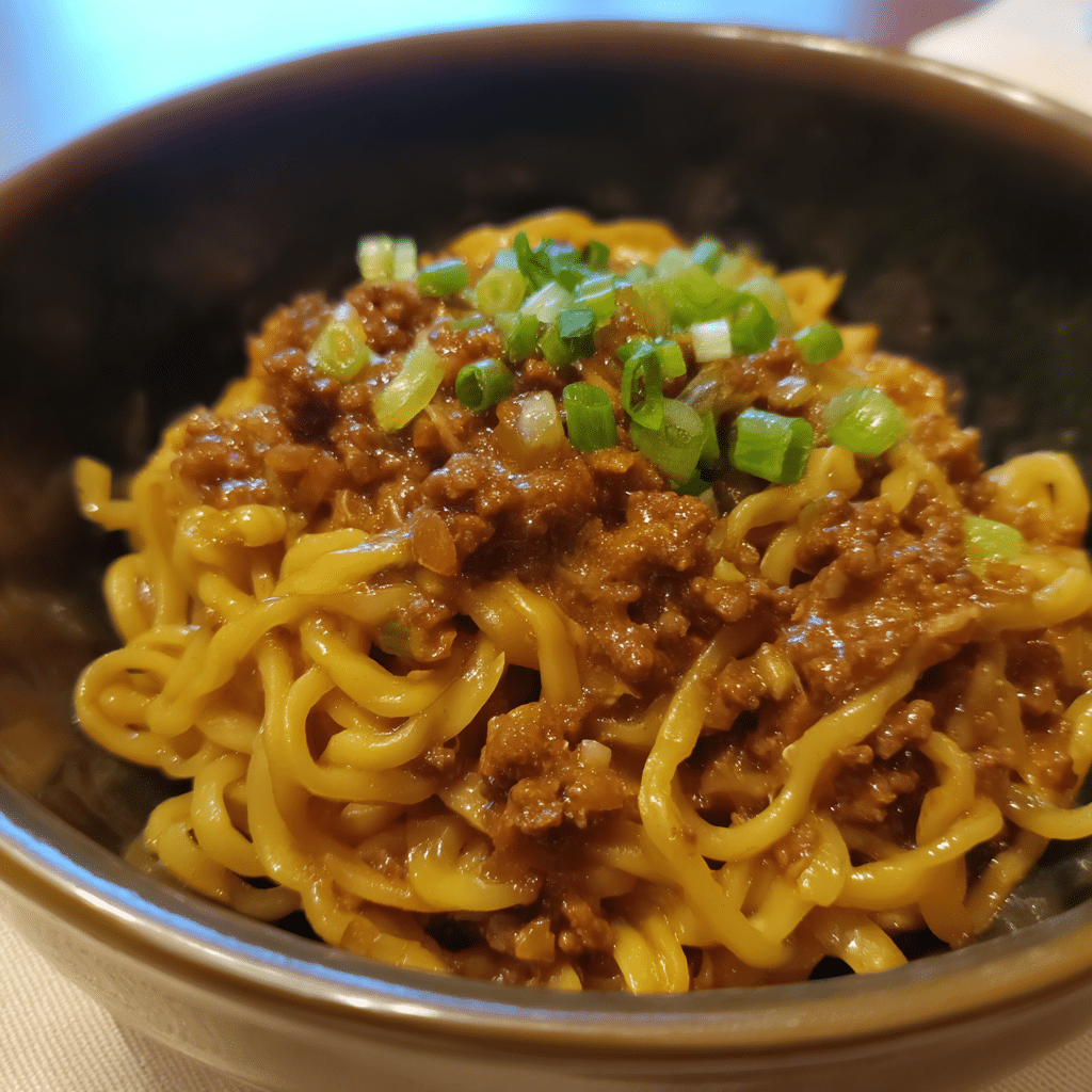 Ground Beef Curry Noodles