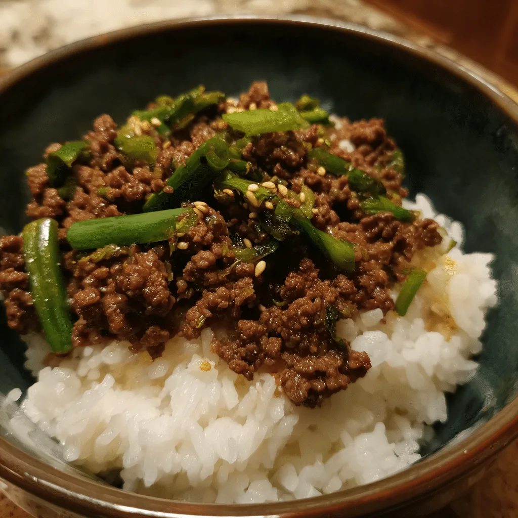 Ground Beef Ginger Scallion Bowls, fresh and bold