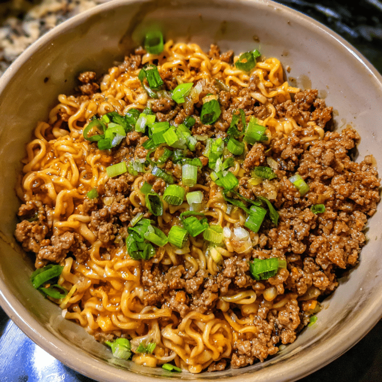 Ground Beef Ramen Stir Fry, quick and savory
