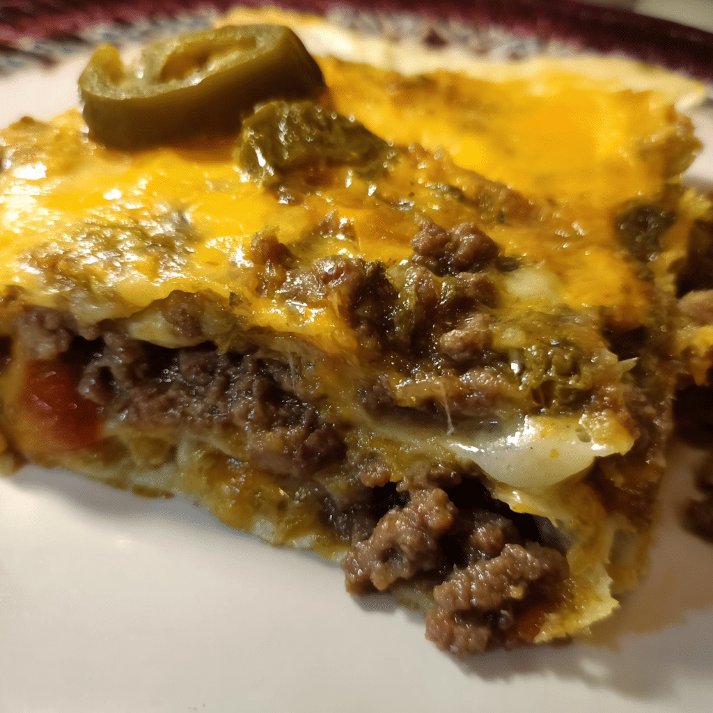 Ground Beef Salsa Verde Casserole