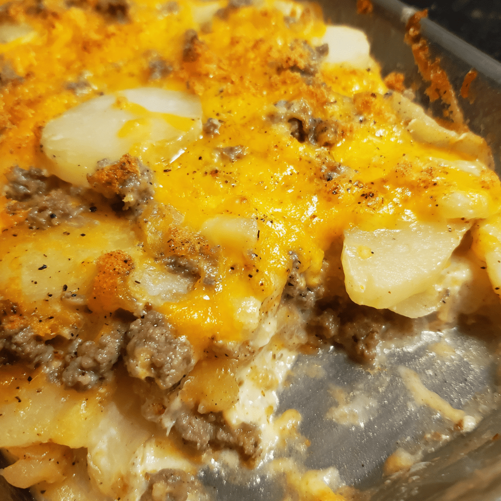 Ground Beef Scalloped Potato Bake