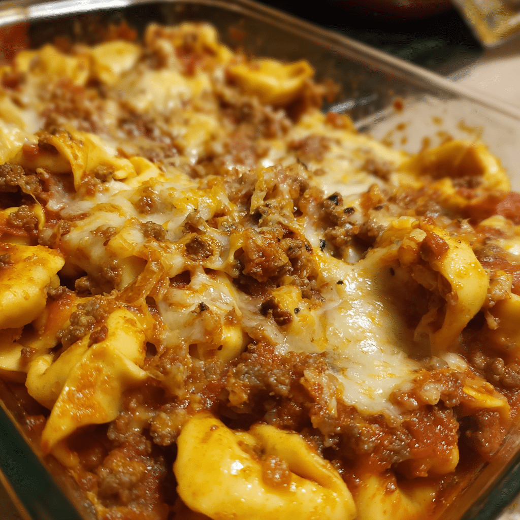 Ground Beef Tortellini Casserole