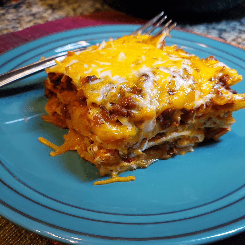 Ground Beef Tortilla Layered Casserole