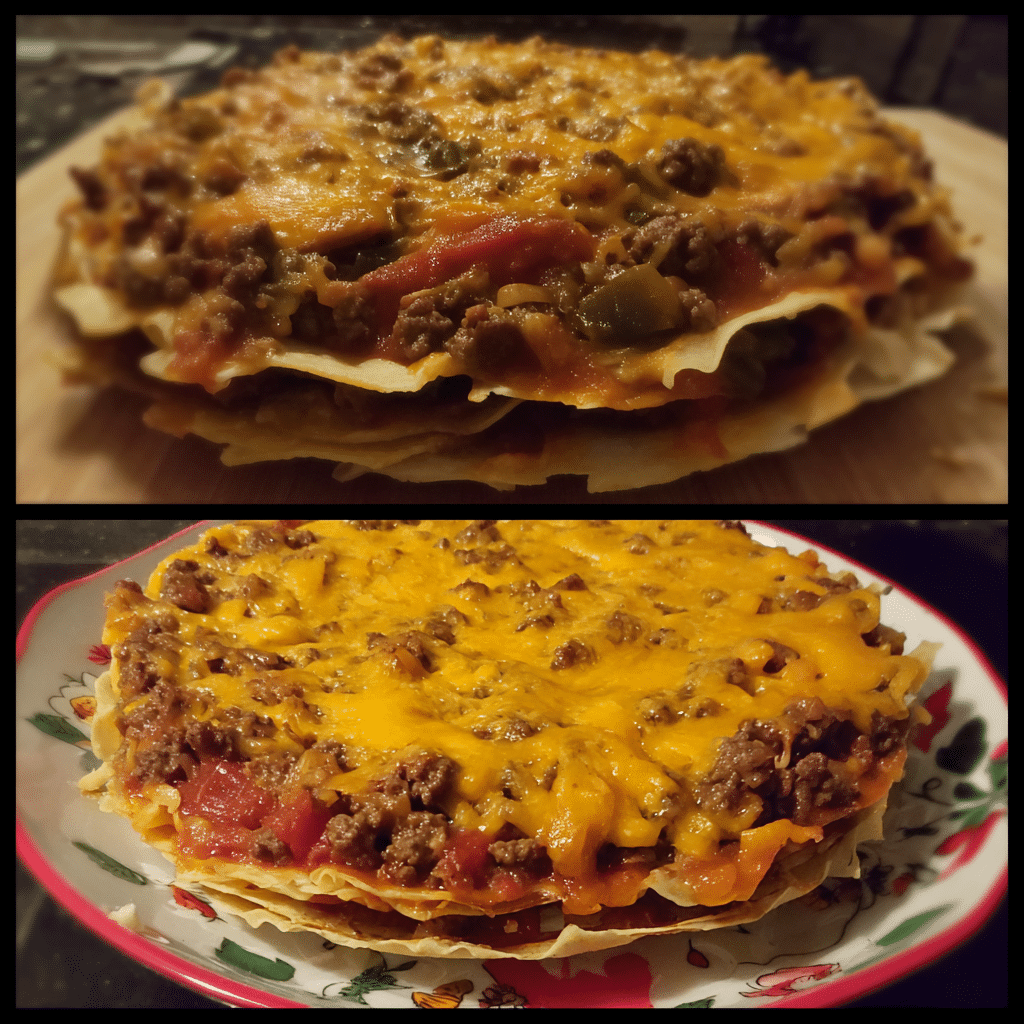 Ground Beef Tortilla Pie