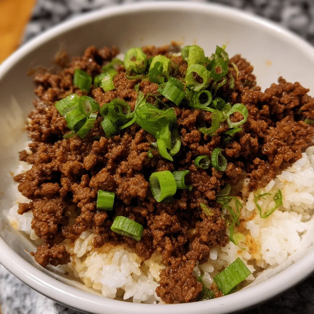 Honey Soy Beef Bowls, sweet and savory