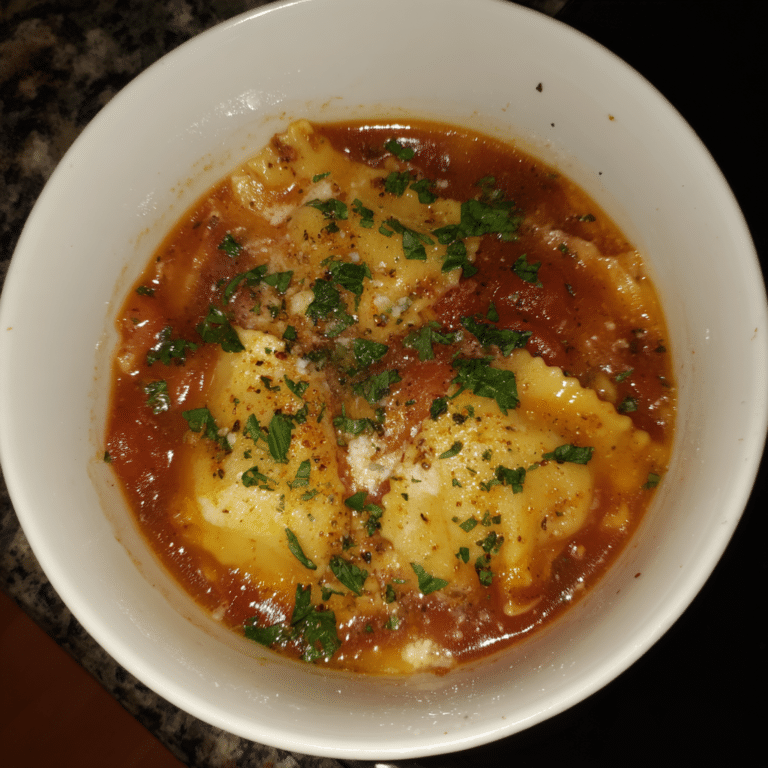 Lasagna Soup with Italian Herb Butter, aromatic and rich