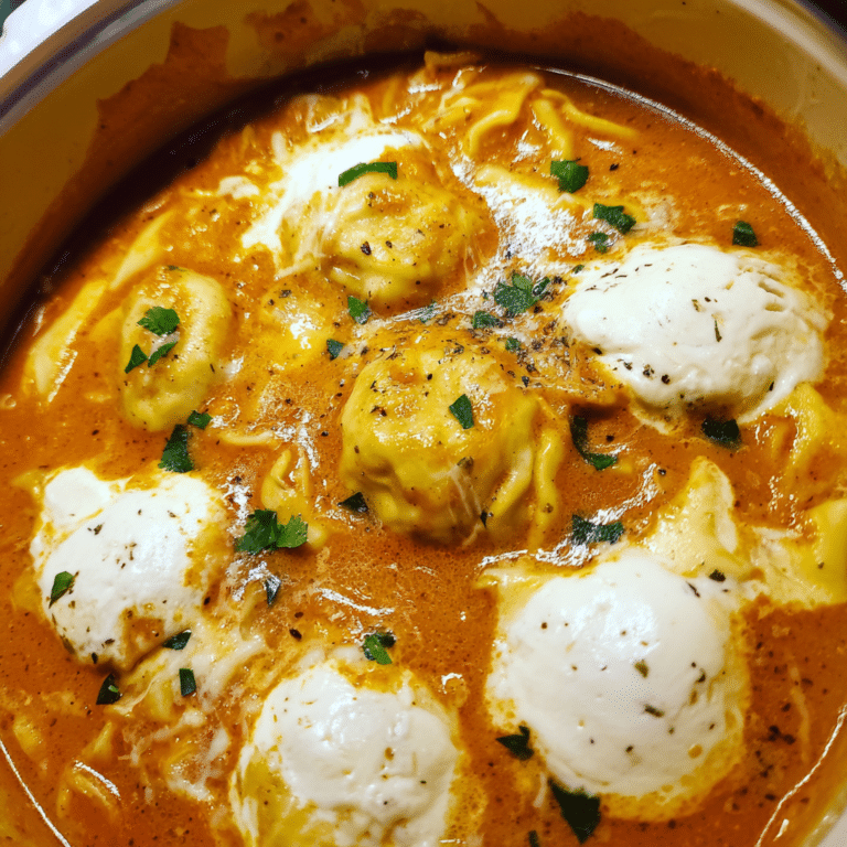 Lasagna Soup with Ricotta Dumplings, soft and creamy