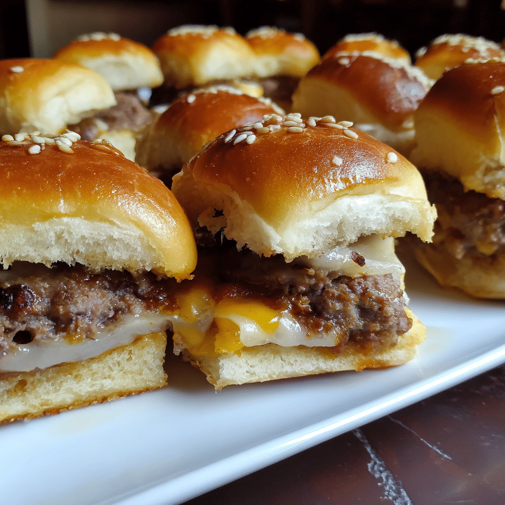 Meatloaf Sliders with Cheese