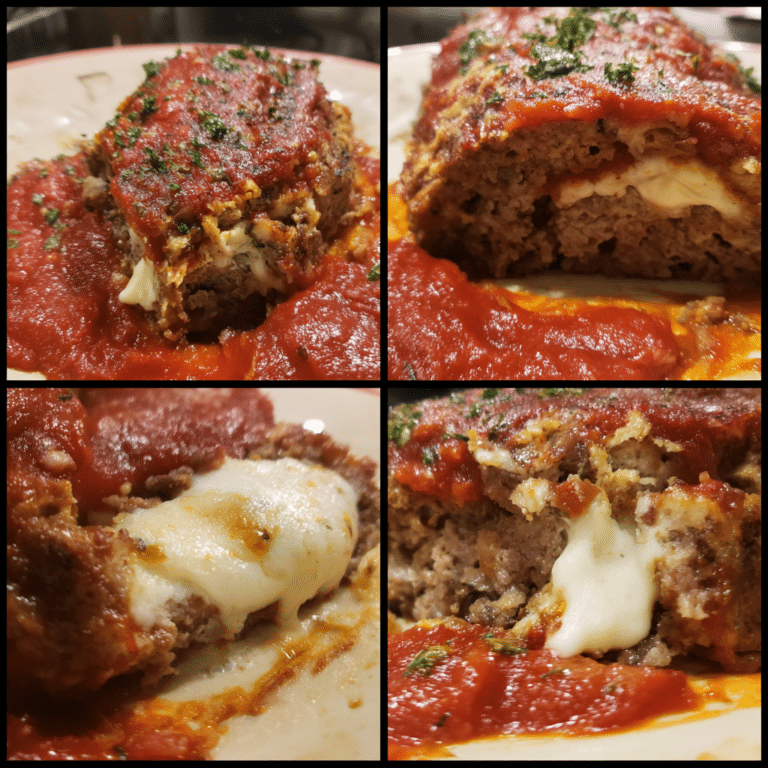 Mozzarella Stuffed Italian Meatloaf, melty and savory
