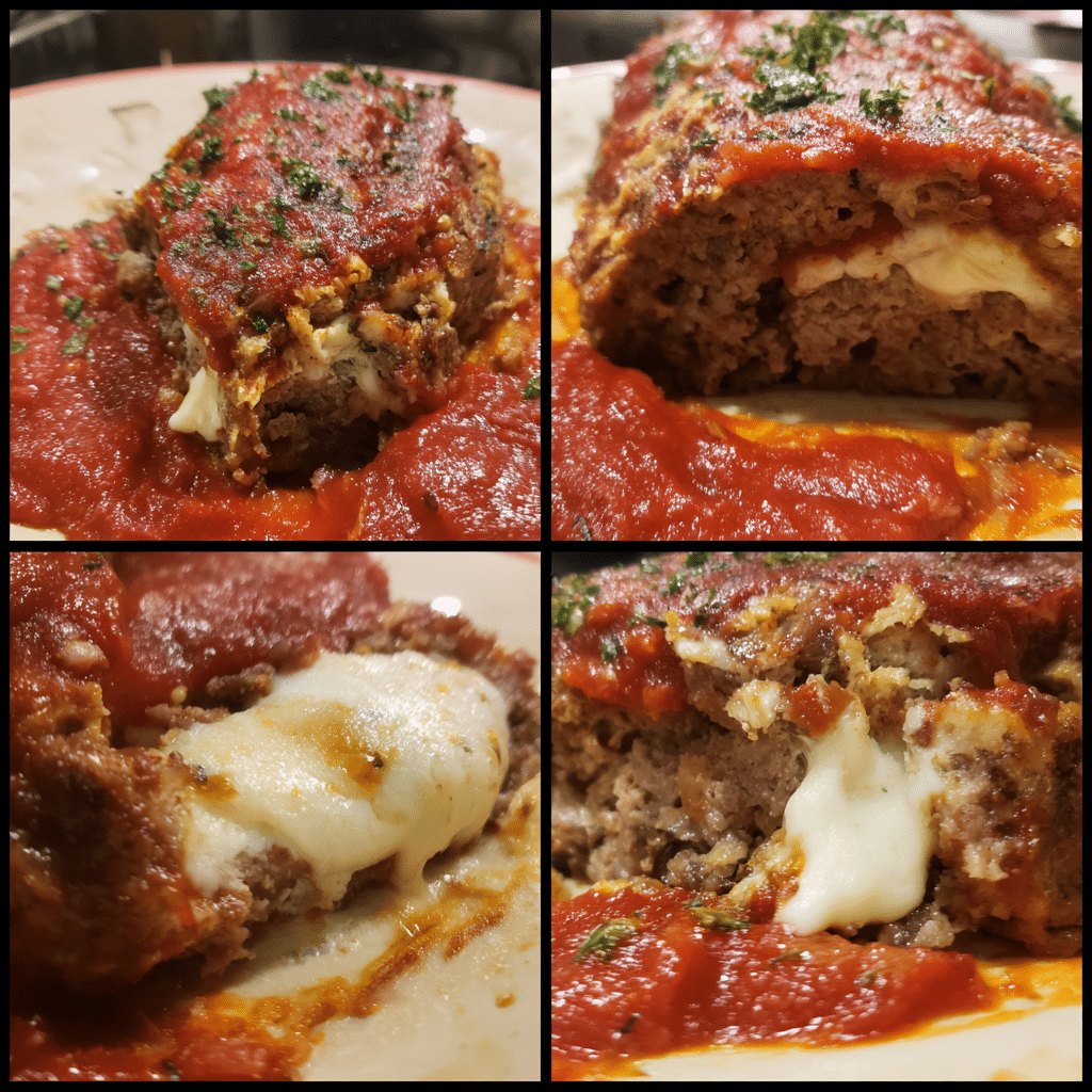 Mozzarella Stuffed Italian Meatloaf