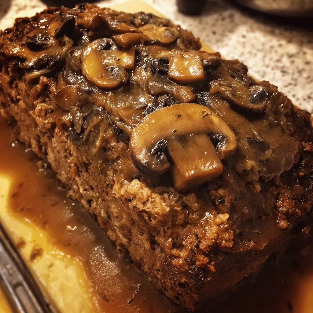 Mushroom Gravy Meatloaf, hearty and comforting