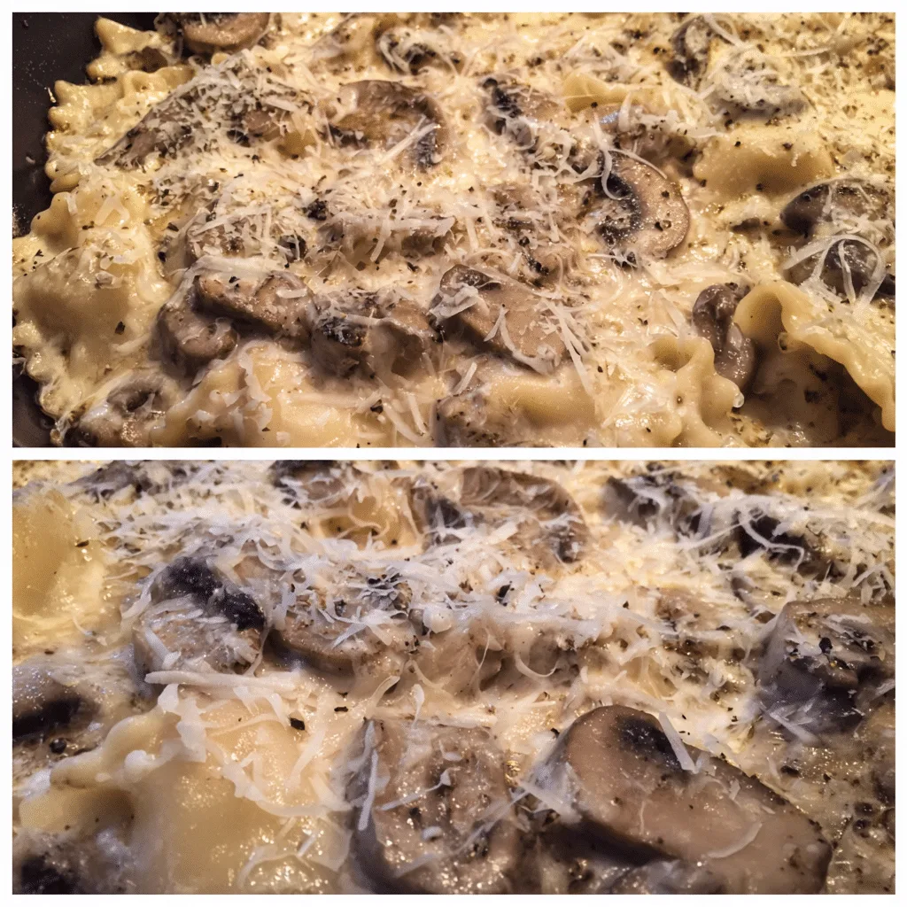 One-Pot Mushroom Alfredo Lasagna Soup, creamy and rich