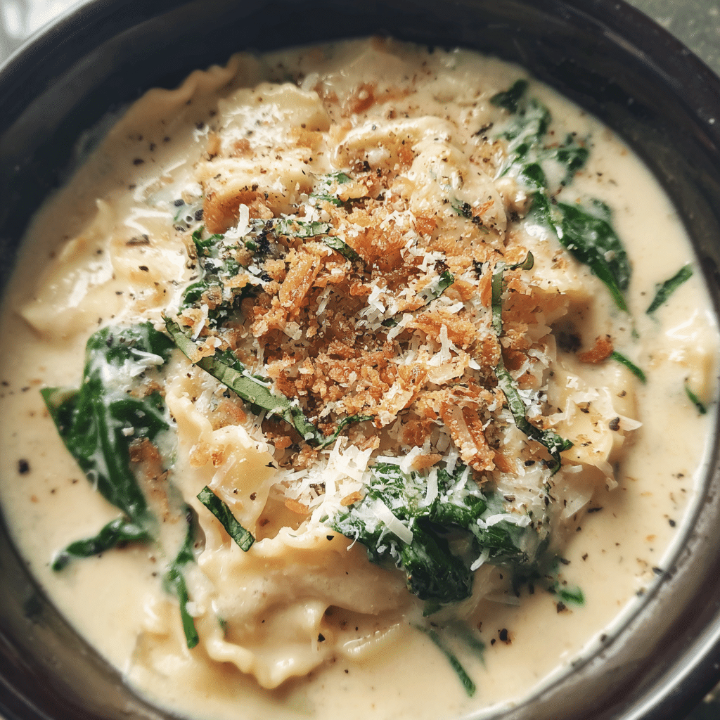 One-Pot White Cream Lasagna Soup