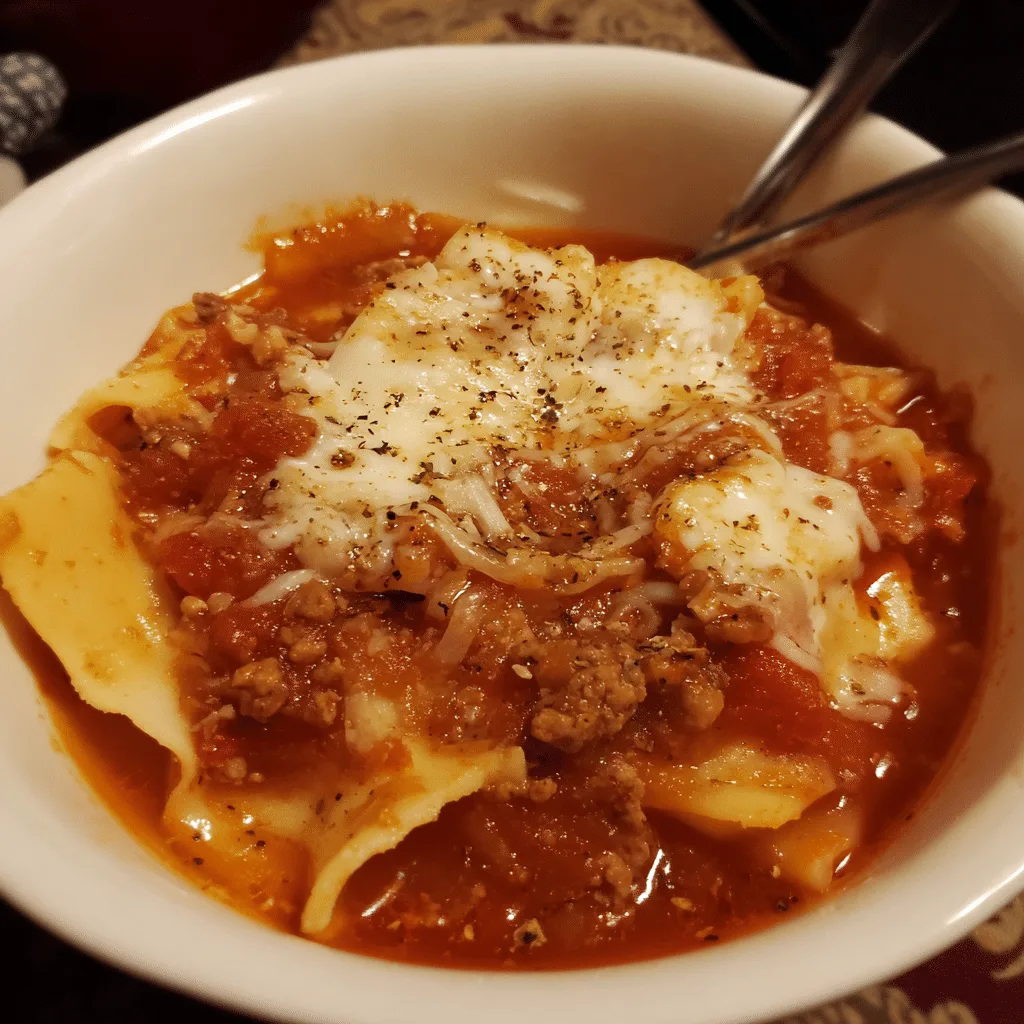Slow Cooker Lasagna Soup, hearty and convenient