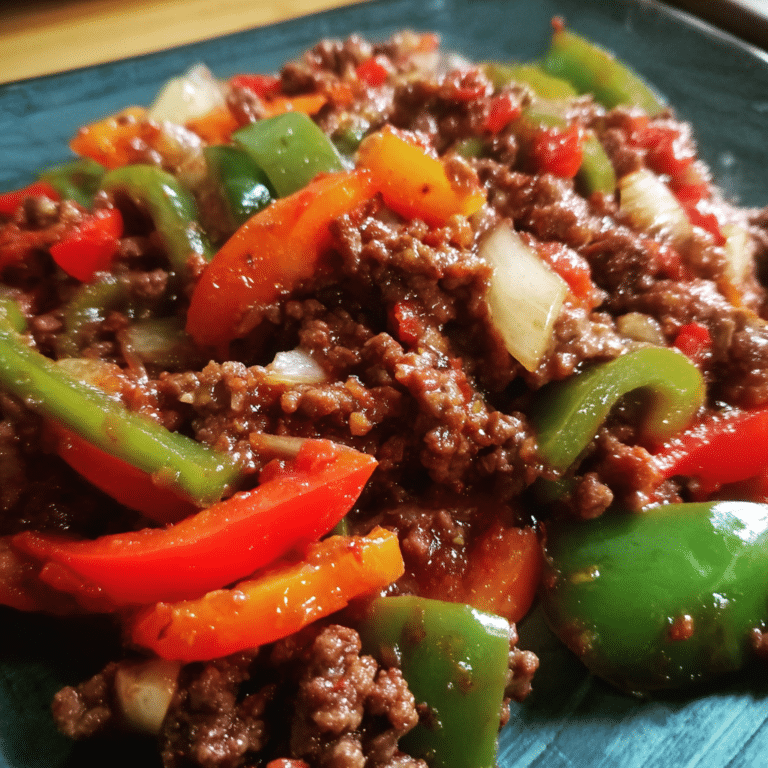 Sweet Chili Ground Beef Stir Fry, sticky and bold