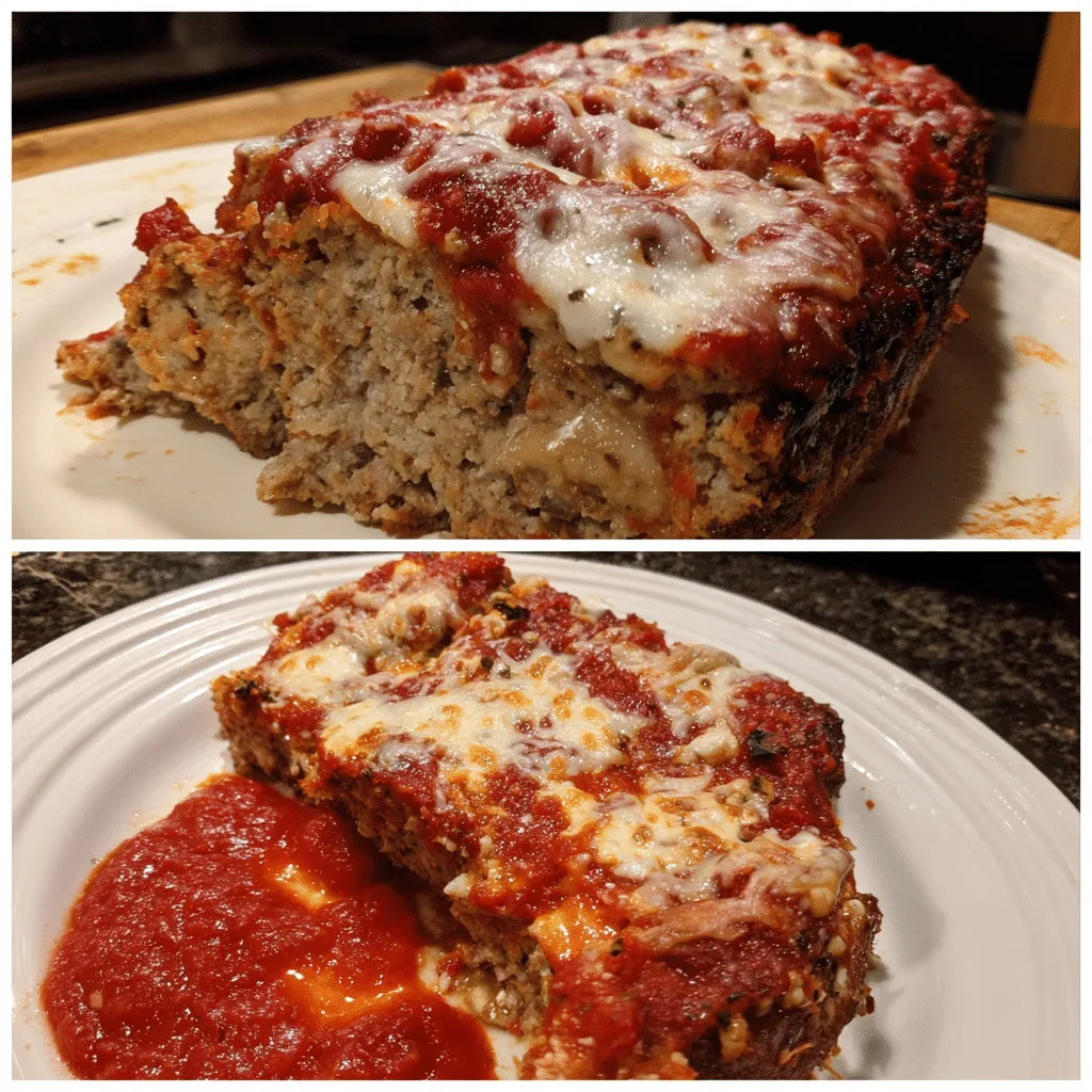 Turkey Parmesan Meatloaf, lighter and savory