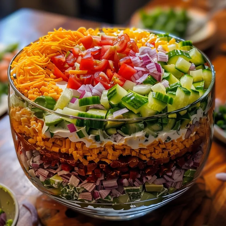 Seven Layer Salad Recipe for Crunchy Freshness