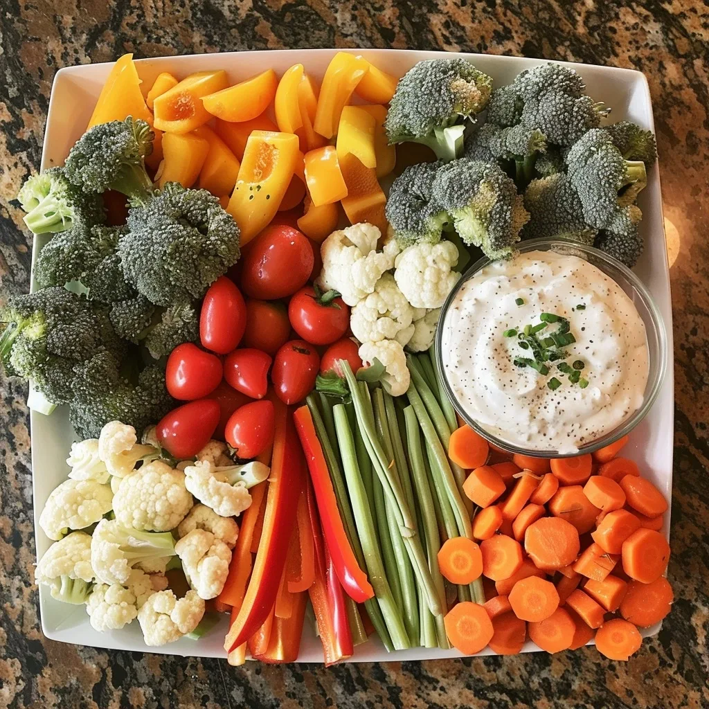 Harvest Veggie Tray with Ranch Dip for Every Occasion